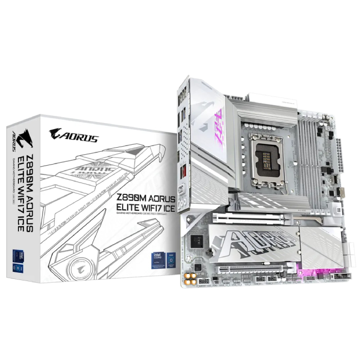  Z890 m-ATX Motherboard: 1851 Socket For Intel Core Ultra Processors<br>4x DDR5, 4x SATA 6Gb/s, PCIe 5.0, 1x M.2 Gen5 + 2x M.2 Gen4, USB4, 2.5GbE LAN, Wi-Fi 7 + Bluetooth 5.4, Realtek 7.1 Audio, USB4/DP  